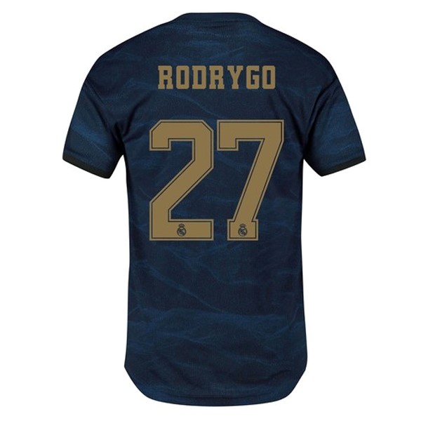 Camiseta Real Madrid NO.27 Rodrygo Segunda equipación 2019-2020 Azul